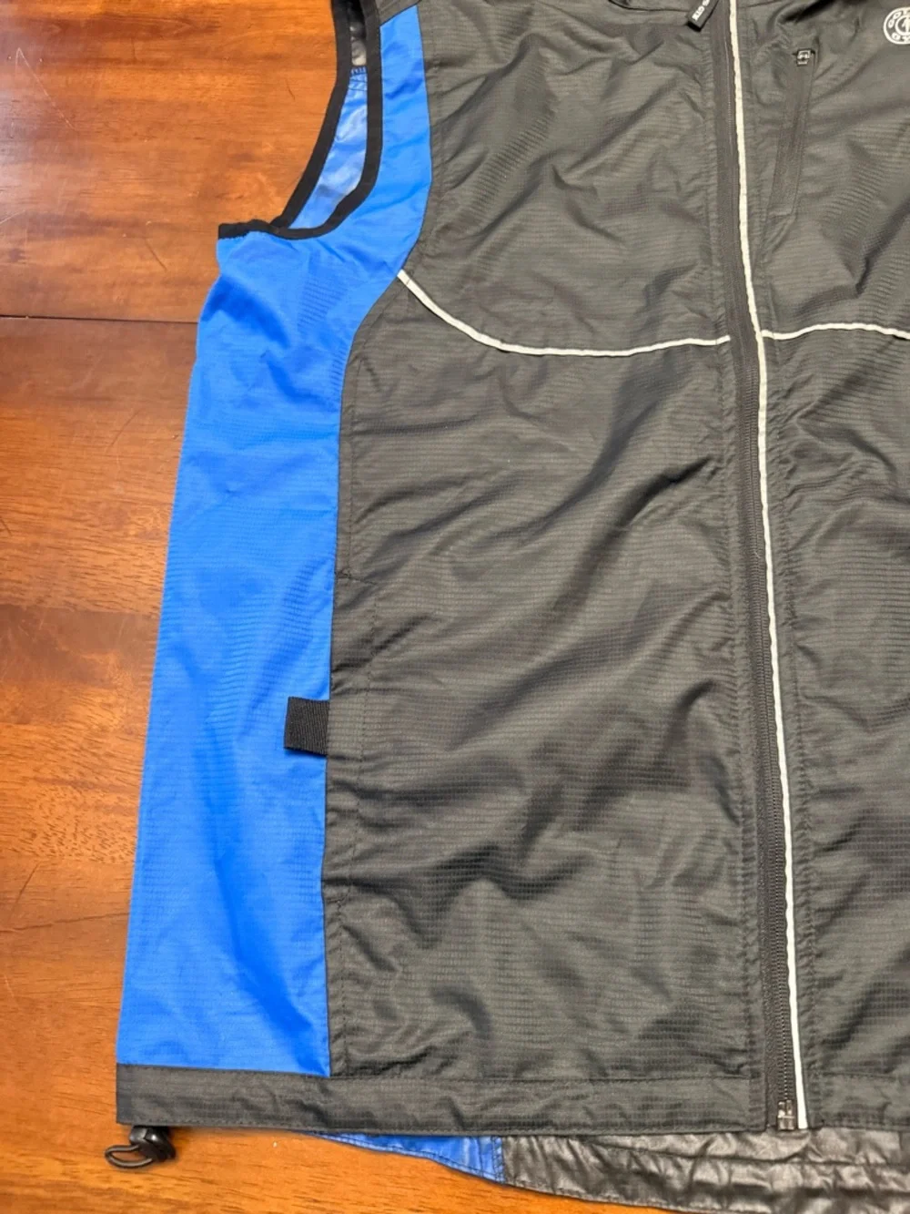 Gold’s Gym Men's Black & Blue Lightweight Vest with Reflective Trim